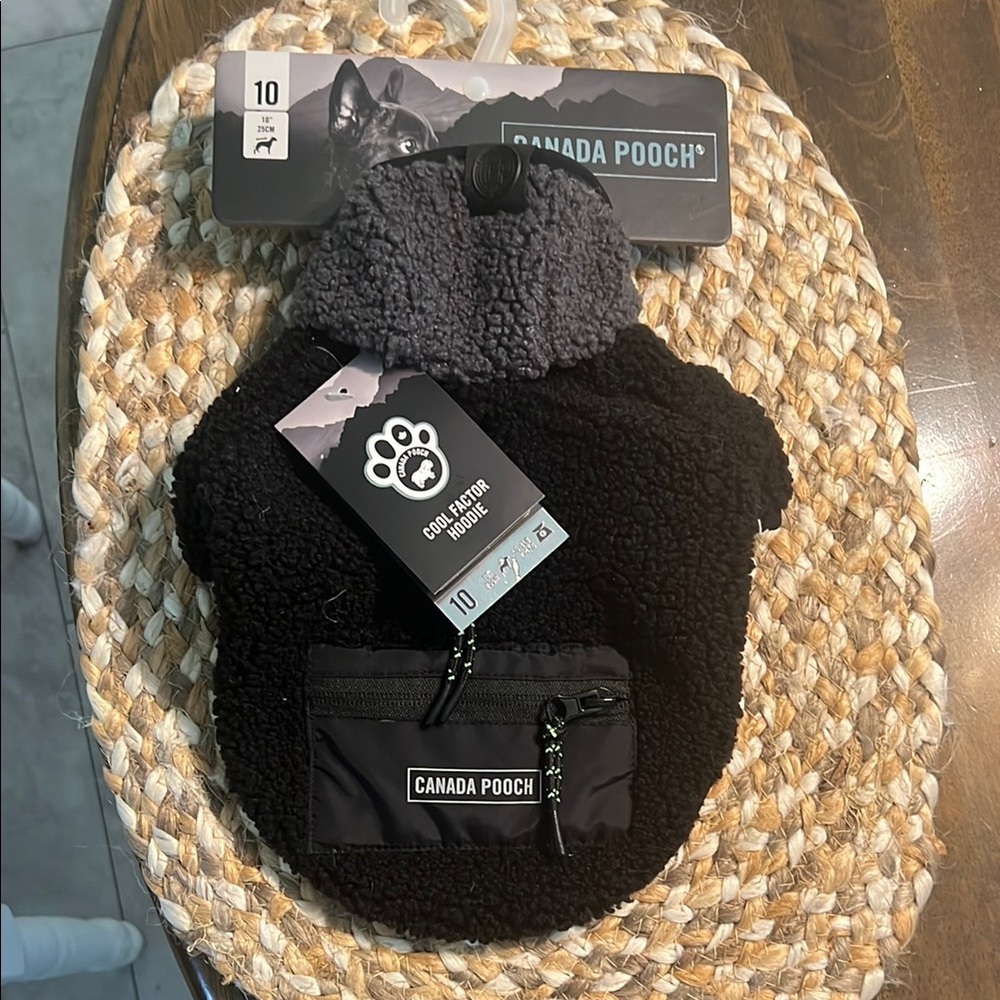 NWT Black and Gray Dog fleece jacket